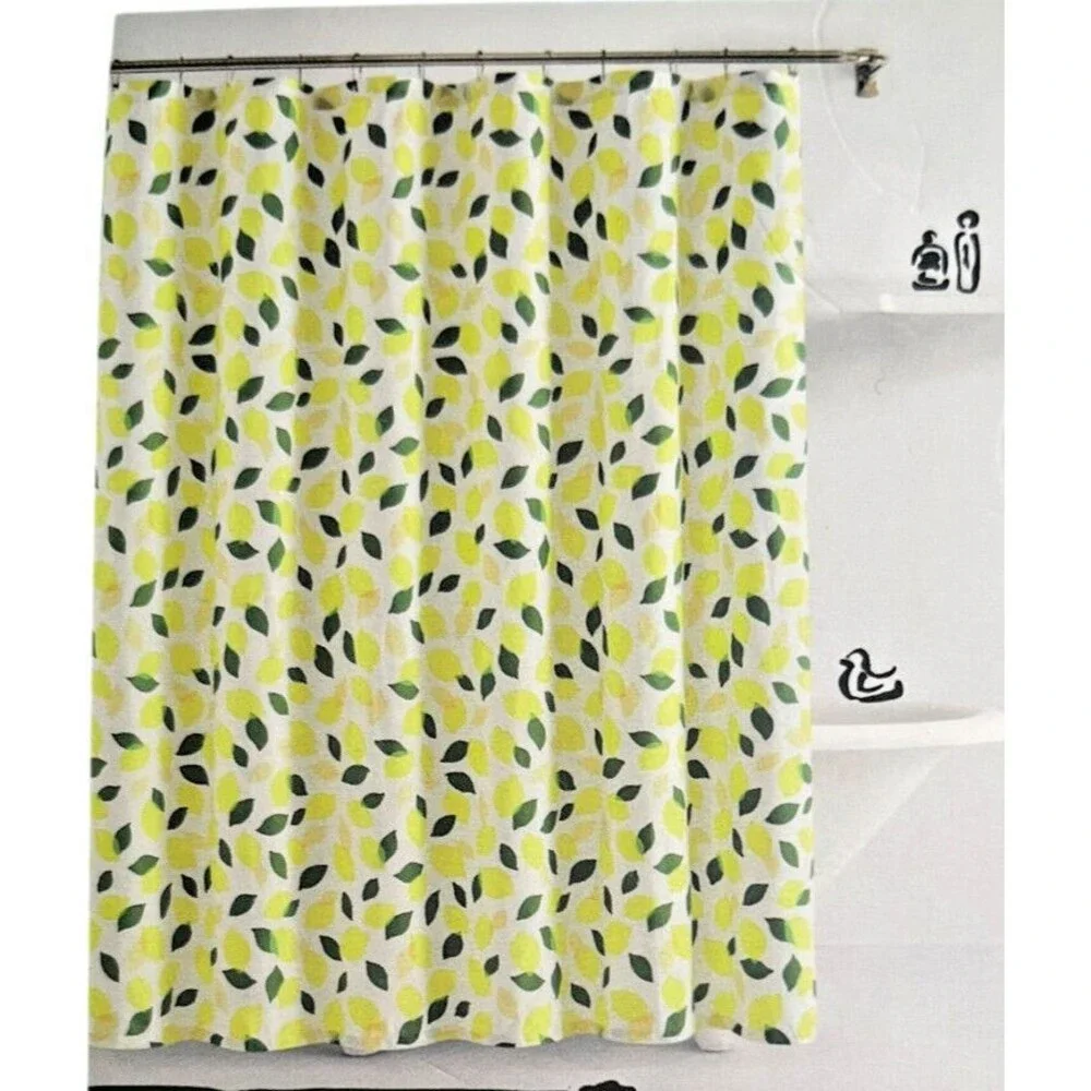 kate spade new york Shower Curtain Lemon Tree Yellow Green White Lemons 72X72